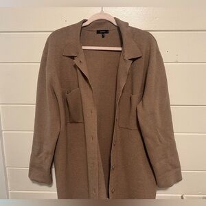 Quince Women's Tan Botton Shirt Jacket